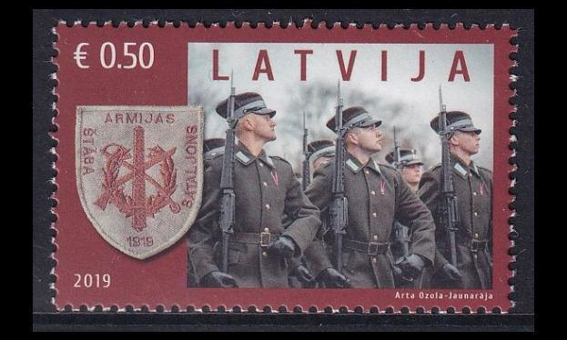 Latvia 1093 ** Esikuntapataljoona 100v (2019)