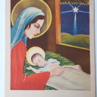 Vanha kortti, Maria, Jeesus lapsi, raamattu aihe, 1940 luku - pikkukuva 2