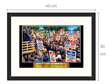 Uusi Ihmisoikeusmarssi art print kehystetty 30 cm x 40 cm