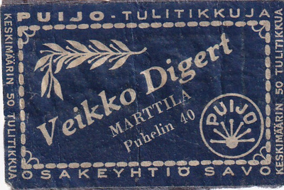 Marttila. Veikko Digert, Puijo   s37