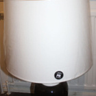 Varjostin isolle jalalle UUSI 45cm k. 35 cm pellava - pikkukuva 3