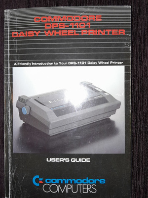 Commodore dps-1101 daisy wheel printer user's guide