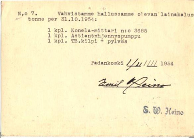 EHIÖ KYYNÄRO S W, HEINO