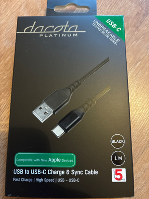 Dakota Platinum USB->USB-C nopea latausjohto