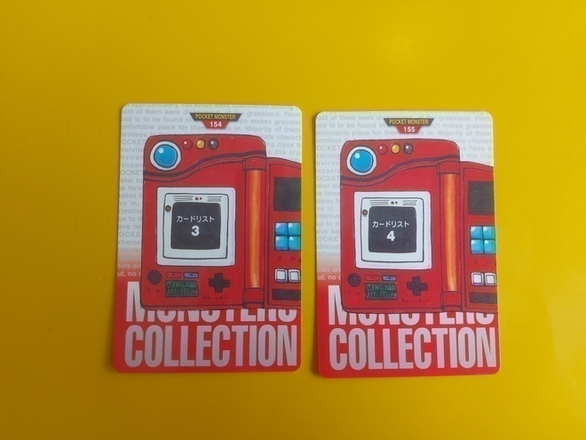 Pokemon bandai carddass pokedex 3 & 4 set list kortit
