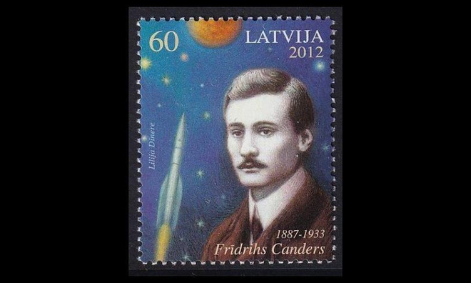 Latvia 840 ** Raketti-insinööri Friedrih Tsander (2012)