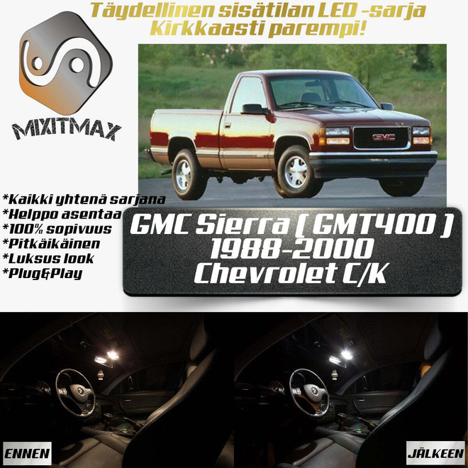GMC Sierra (MK1) Sisätilan LED-sarja 17-osainen