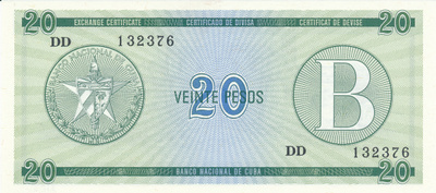 Cuba 20 Pesos 1985 P FX9 #155