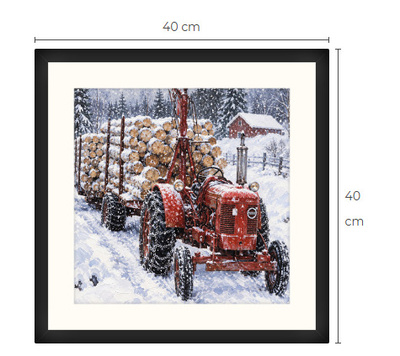 Uusi BM Volvo traktori art print 40 cm x 40 cm