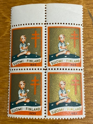 JOULUMERKKI KUKKAISLAPSI 1933 NELIÖ**