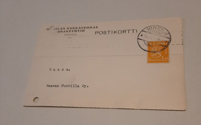 Firmakortti Hirsilän Kenkätehdas Oy, Hirsilä 1940