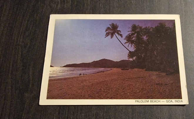 PALOLEM BEACH - GOA, INDIA, kulkenut postikortti
