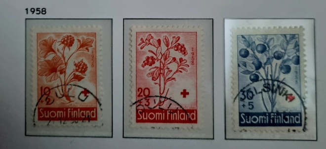 LaPe 159499, 500, 501 - Punainen Risti 1958 - o