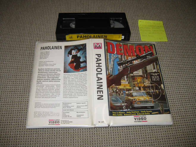 Demon - Paholainen-VHS (FIx, Mariann Video, Larry Cohen)