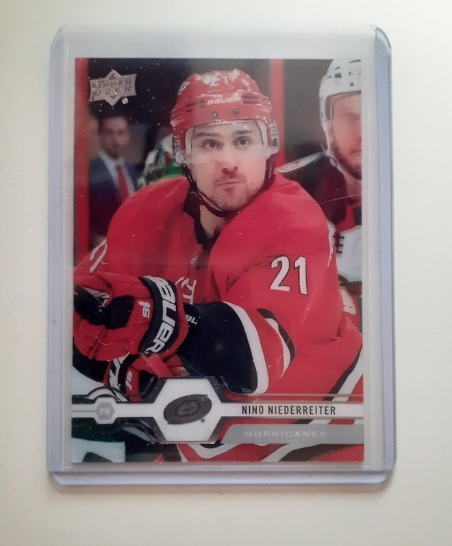 19-20 Upper Deck Nino Niederreiter Clear Cut