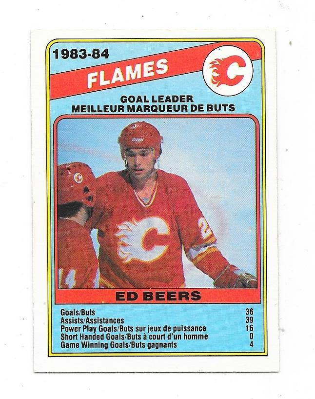 1984-85 OPC #354 Ed Beers , Calgary Flames