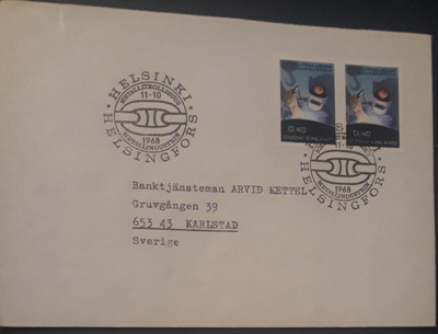 1968  Metalliteollisuus FDC merkkiparilla