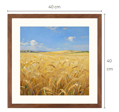 Uusi uniikki peltomaisema art print taulu 40 cm x 40 cm