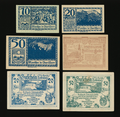 Itävalta Notgeld 6 kpl, erä 30