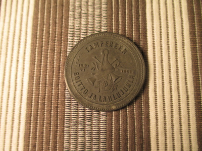 Tampereen soitto ja laulujuhla mitali 1888-VI 1921 .
