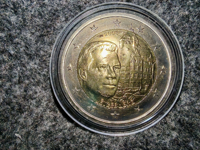 2 € Luxemburg 2008 Suurherttua Henri ja Bergin linna