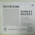 Shirley Bassey – Shirley Stops The Shows Ep Uk 1965 - pikkukuva 2