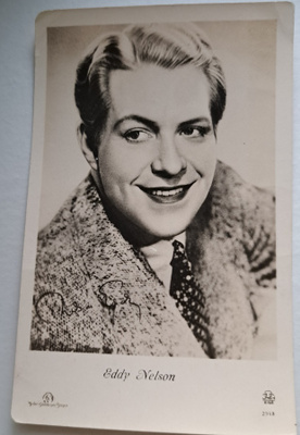 Eddy Nelson, laulaja, kortti kulkenut kulkenut 1939