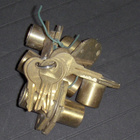 VINTAGE lukot ja avaimet 7 kpl CHICAGO Lock & CO - pikkukuva 2