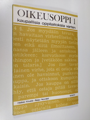 Heikki Kivelä : Oikeusoppi 1 kaupallisia oppilaitoksia va...