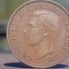 Half Penny 1951. Pronssivärinen kolikko. Halkaisija - 24 mm. - pikkukuva 2