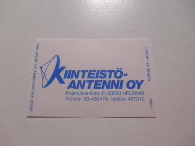 TT Etiketti Kiinteistö Antenni OY Helsinki