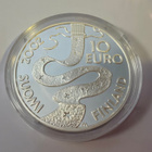 Hopeakolikko—10 euroa—Elias Lönnrot 200v 2002 juhlaraha - pikkukuva 1