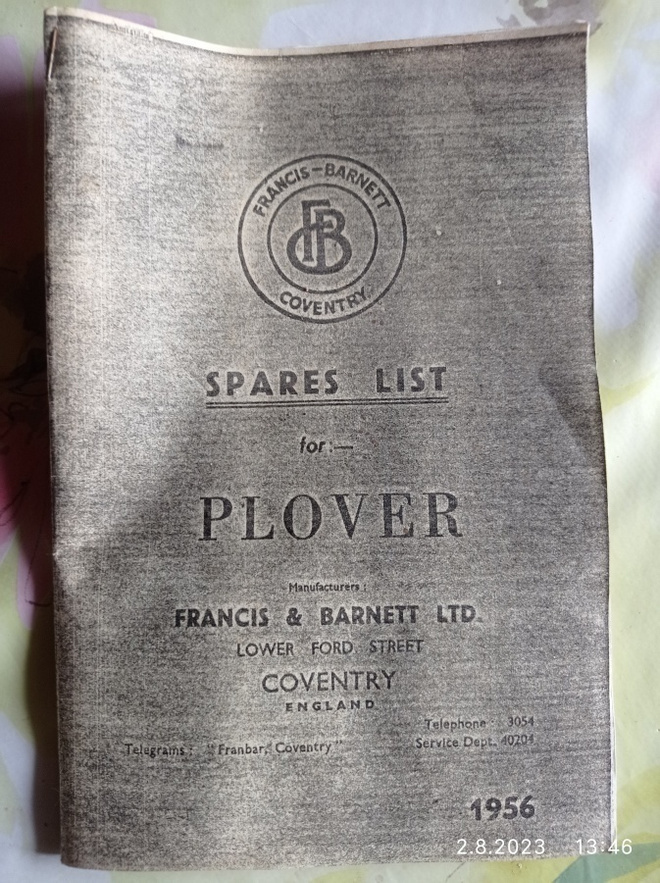 Francis-Barnet, moottoripyörän käsikirja.