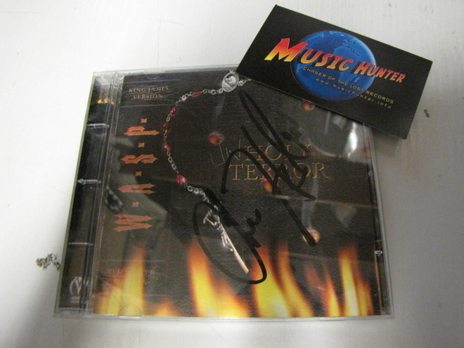 W.A.S.P.- UNHOLY TERROR CD CHRIS HOLMESIN NIMIKIRJOITUKSELLA
