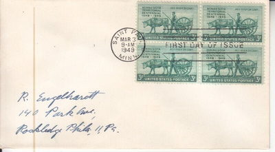 USA FDC 1949 nelilöllä