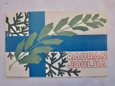 Postikortti Kenttäposti Rauhan Joulua Suomen Lippu 1941