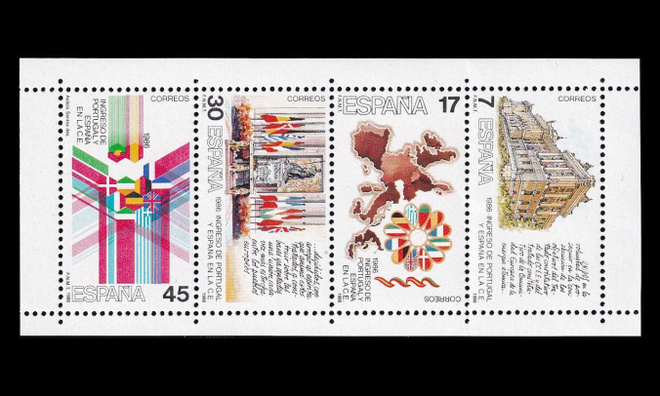 Espanja 2709-12hb ** EU jäsenyys vihkolehti (1986)