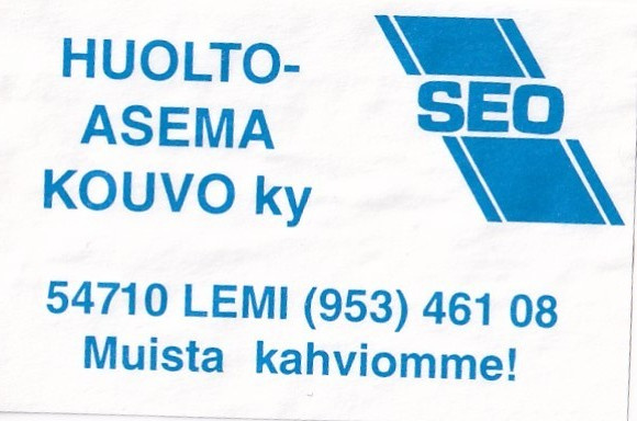 Lemi, Huoltoasema Kouvo Ky , SEO   1/9