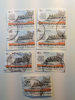 Joensuu ja ystävyyskaupungit postimerkki 1,60 markka 1986