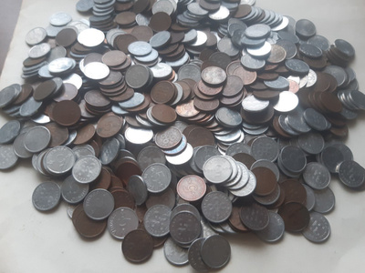 5 penniä, v. 1963-1988, al+cu, yht 731 kpl, circ