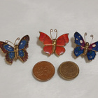 3kpl vintage emaloitu perhonen solki rintaneula, butterfly - pikkukuva 5