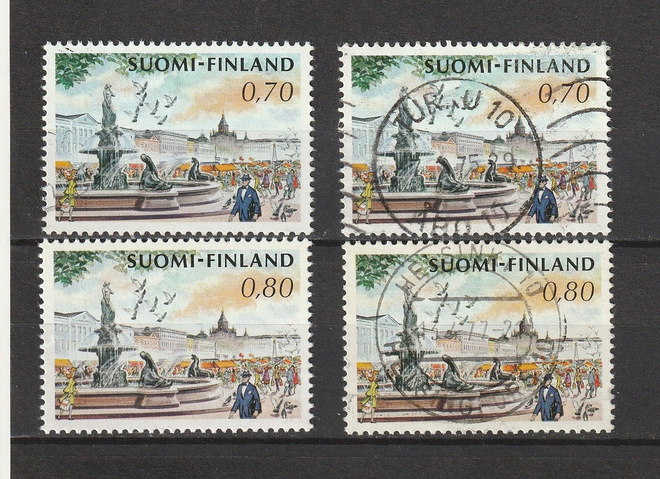 1973-76 HavisAmanda merkit leimattuina ja leimaamattomana**