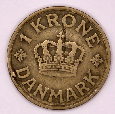 Tanska 1 Kruunun kolikko 1925