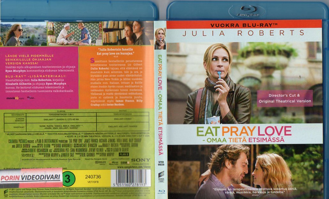 Eat Pray Love - Omaa Tietä Etsimässä	(33 937)	vuok	-FI-	BLU-