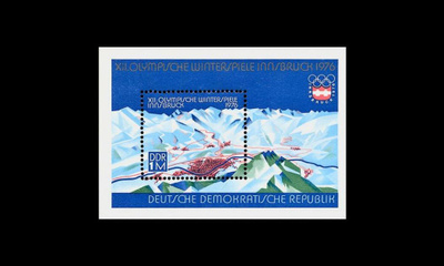 DDR 2105BL43 ** Innsbruckin talviolympialaiset (1975)