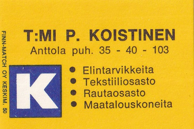 Anttola. T:mi  P. Koistinen      b435