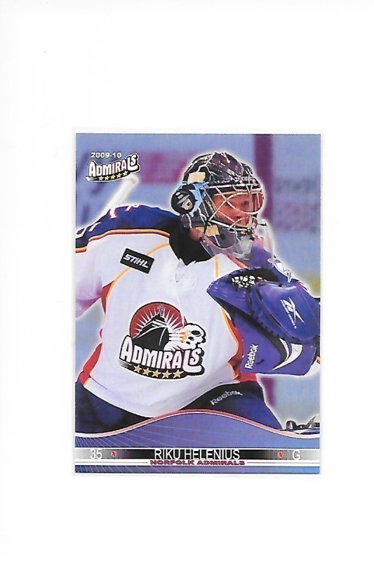 2009-10 Norfolk Admirals #1 Riku Helenius Jokerit farmi MV