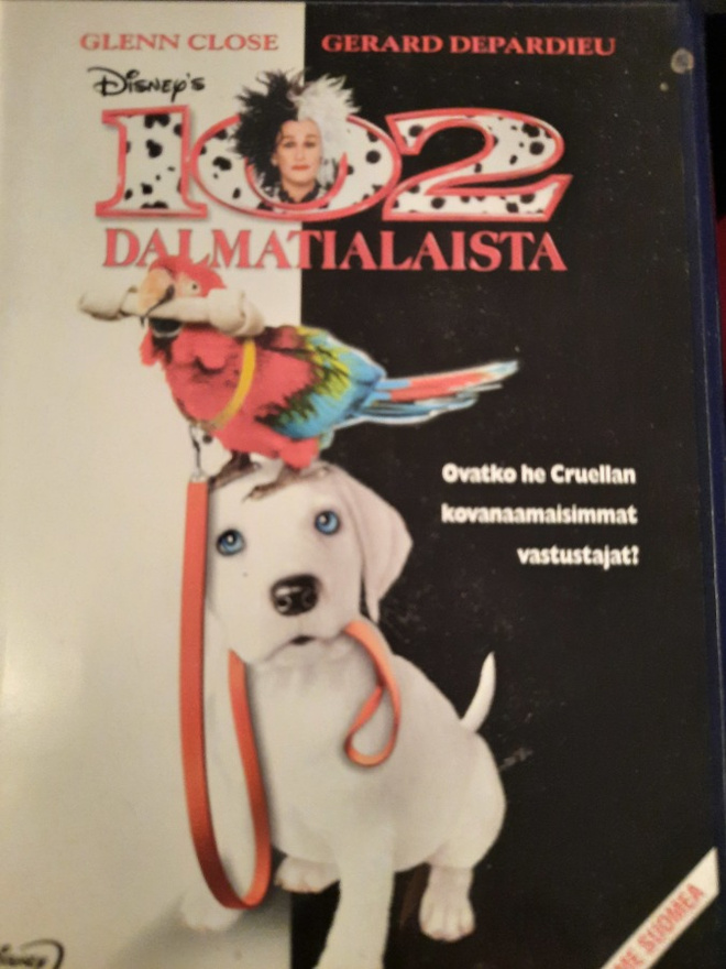 102 DALMATIALAISTA DVD Glenn Close ja Gerard Depardieu