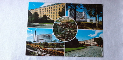 Vanha postikortti, Helsinki Meilahti sairaalat, kulkematon