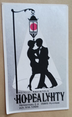 Hyvinkää, Hotelli-Ravintola Hopealyhty, p. 1986 Ruotsiin